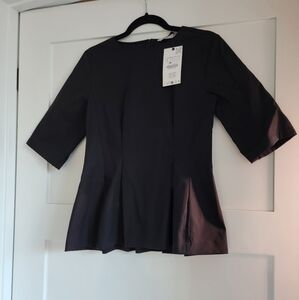 Zara Black Peplum Women's Top Size Small